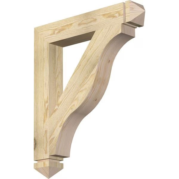 Funston Arts & Crafts Rough Sawn Bracket, Douglas Fir, 4